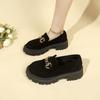 Женская обувь в стиле Лолита, новые модные туфли Мэри Джейн для женщин, туфли на плоской подошве с круглым носком, повседневные туфли на платформе с металлической пряжкой на каблуке для женщин