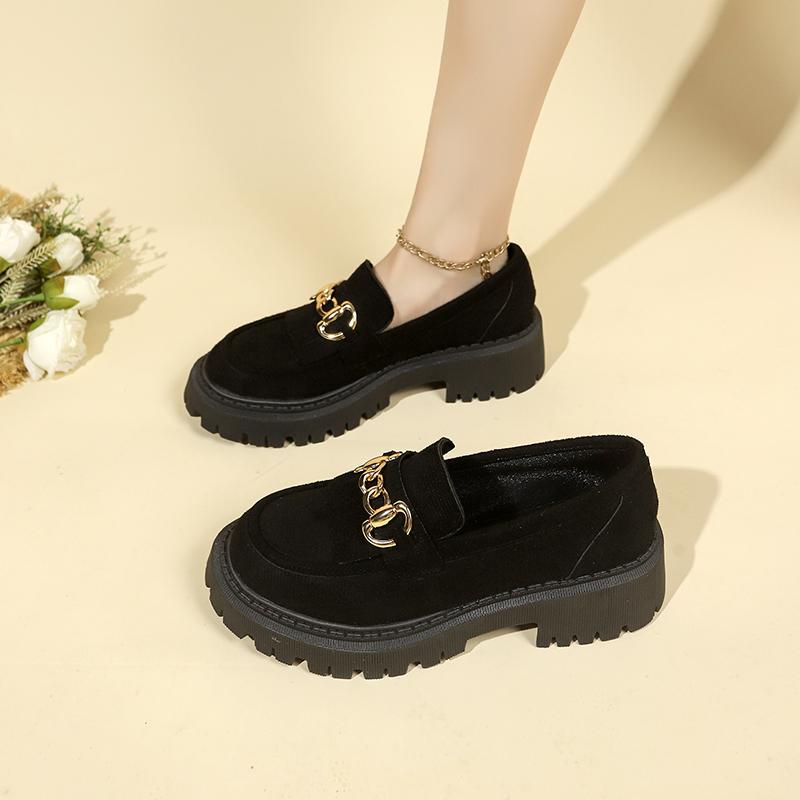 Женская обувь в стиле Лолита, новые модные туфли Мэри Джейн для женщин, туфли на плоской подошве с круглым носком, повседневные туфли на платформе с металлической пряжкой на каблуке для женщин