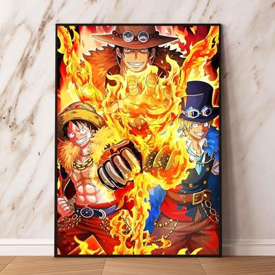 Холст, настенная живопись, цельный набор Луффи, аниме, пудинг, рождественские украшения, принты и принты