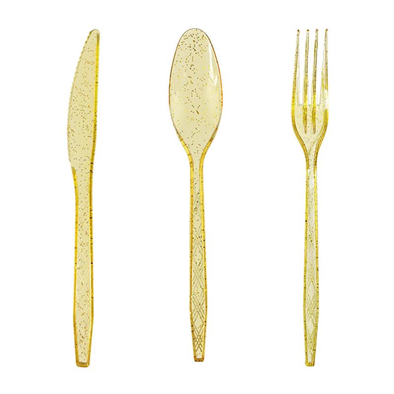 Точечная глажка Золотая бумажная тарелка Тарелка для салата Набор из девяти предметов Бумажный стакан Бумажное полотенце Соломинка Одноразовые принадлежности для оформления вечеринки