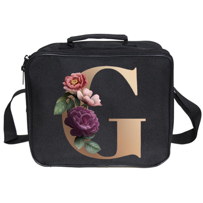 Новая сумка для ланча с принтом 26 букв, большая вместимость, многокарманная сумка-бокс для ланча