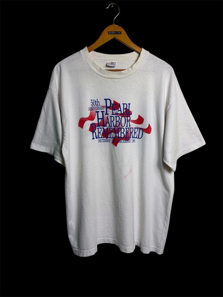 Vintage 90s 50th Anniversary Pearl Harbor Remembered T Shirt XL Size