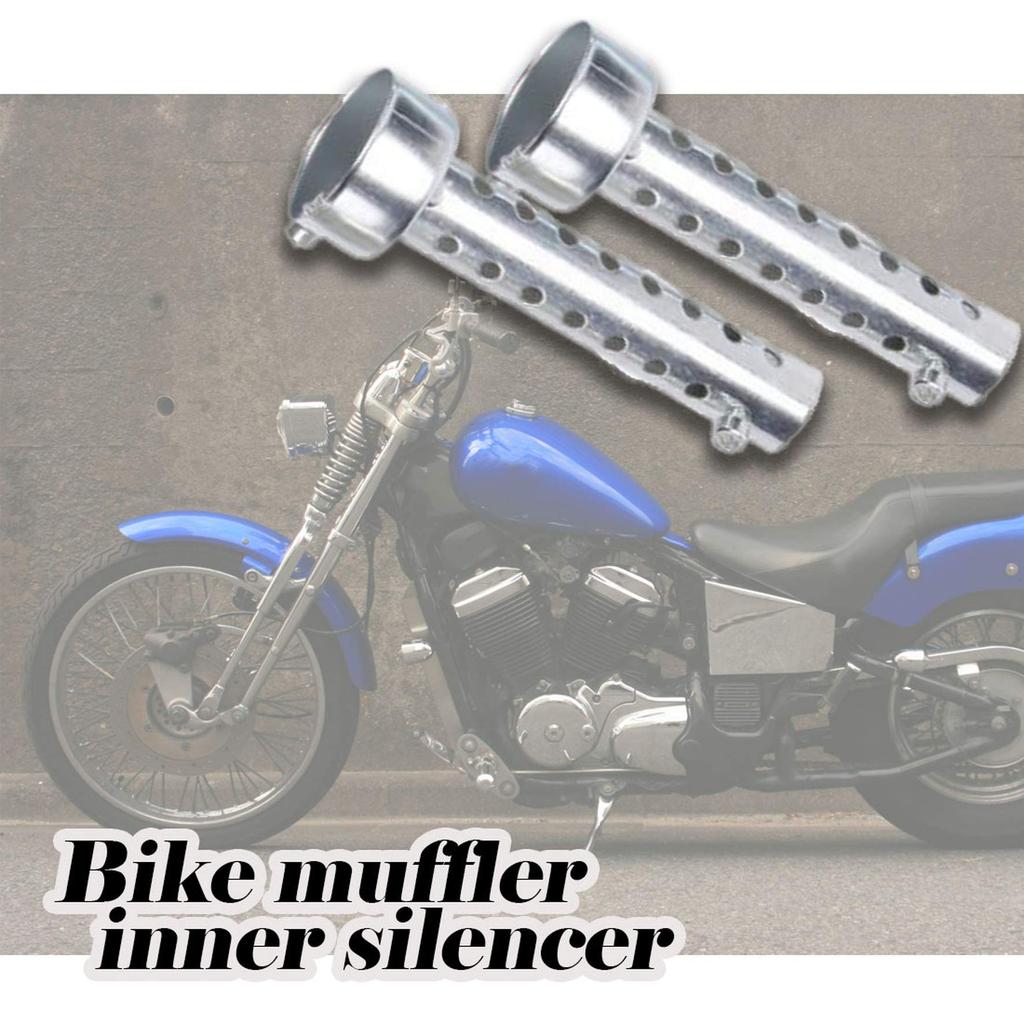 LapenseePIENSE Мотоцикл Внутренний глушитель Внутренний глушитель Универсальный глушитель Набор из 2 Длинных Коротких Ширина: 42/45/48/60мм (48мм)