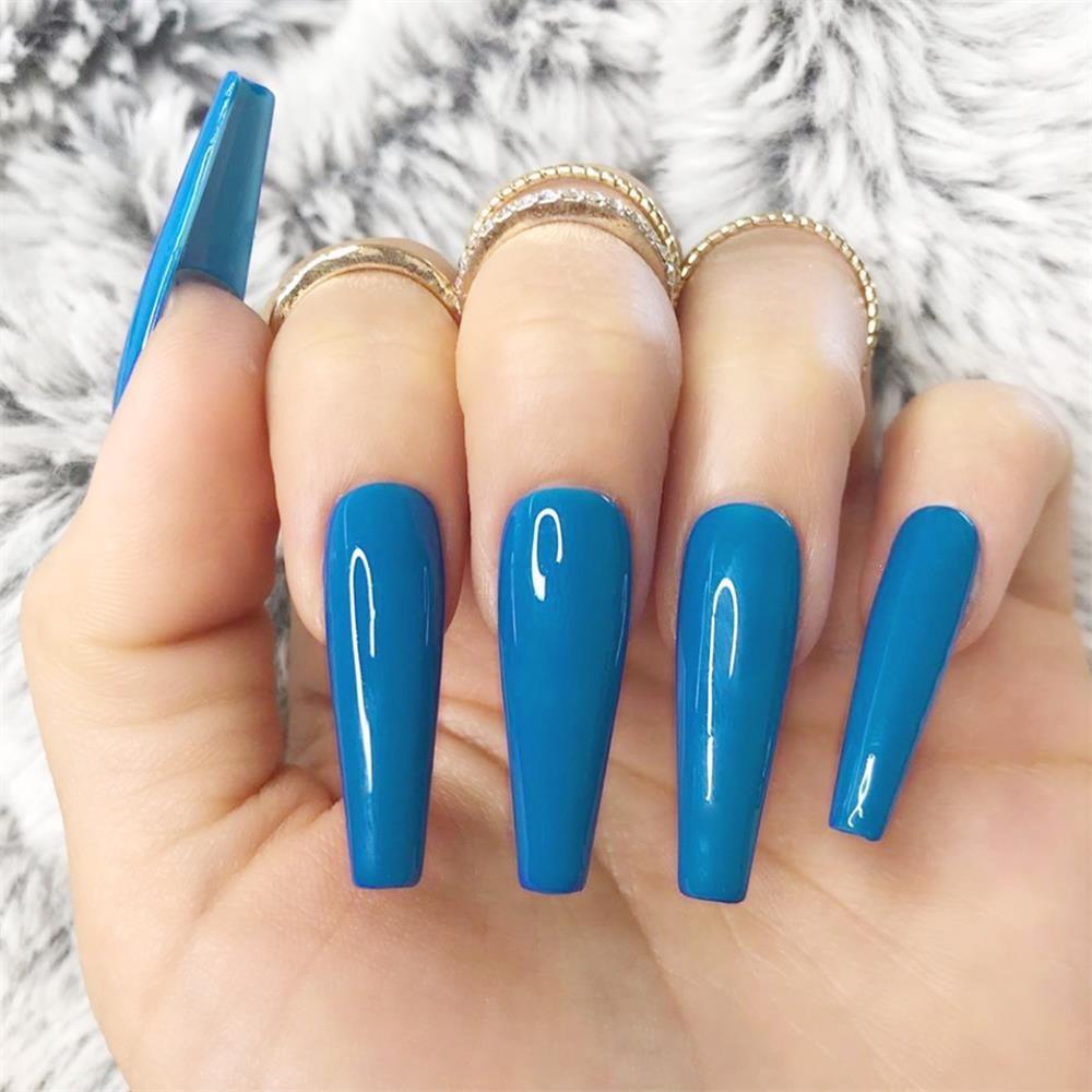 24Pcs/Set Art Manicure Extension Nail Tips Coffin Fake Nail Ballerina Nail False Nails