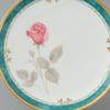 NARUMI Тарелка Caress, 16 см, Зеленая, Дизайн с цветочным узором розы, Элегантная, Стильная, Милая, Тарелка для торта, Плоская тарелка, Сделано в Японии, В подарочной коробке, 52560-1225