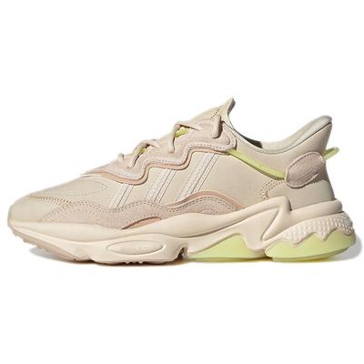 Originals Ozweego Сетка ТПУ Замша Удобный Круглый Носок Прочные Дышащие Низкие Повседневные Кроссовки Женские кроссовки Бежевый GY3544