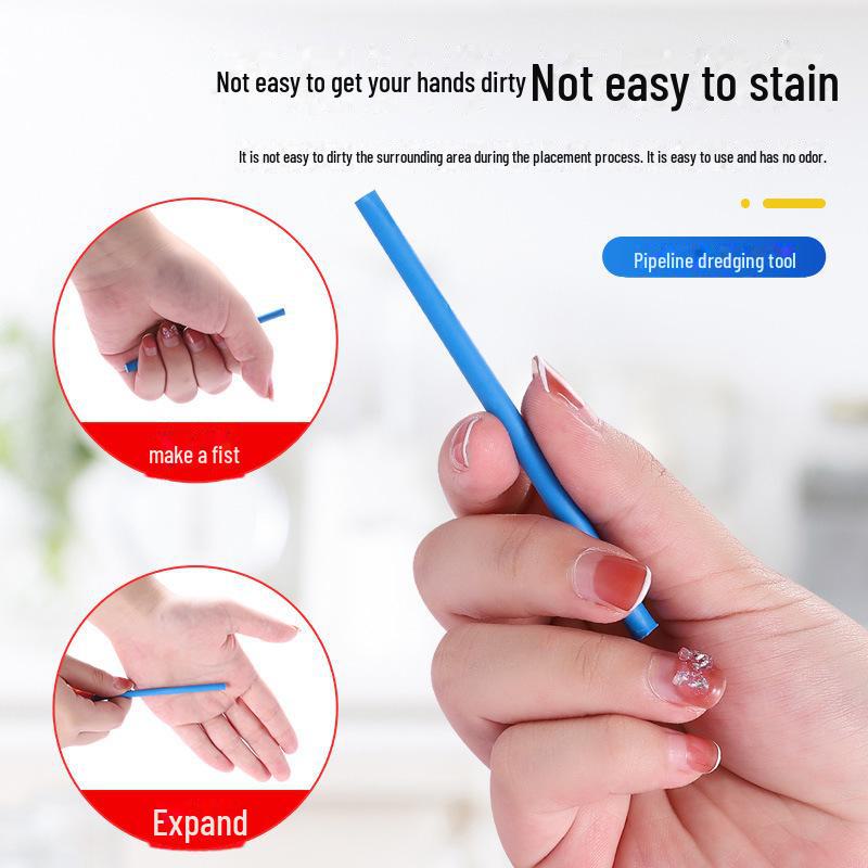 Палочка для прочистки канализации: Дезодорирует, растворяет и прочищает трубы — идеально подходит для использования на кухне и в домашнем хозяйстве.