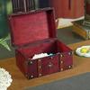 Wooden Storage Box with Lock Large Capacity Multipurpose Decorative Treasure Chest Retro Style Storage Organizer