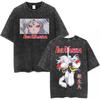 Washed Vintage Anime Inuyasha Sesshomaru Manga Graphics T Shirt Fashion Men Women Short Sleeve Cotton Loose Tshirt Streetwear