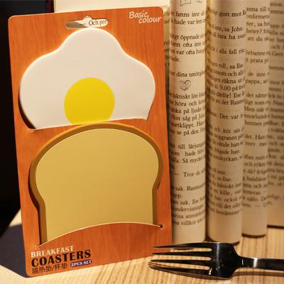 2 шт. теплоизоляционные прокладки для сыра, тоста, хлеба, ветчины, яиц, симпатичная подставка для кружки, подставка под стакан, силиконовая прокладка