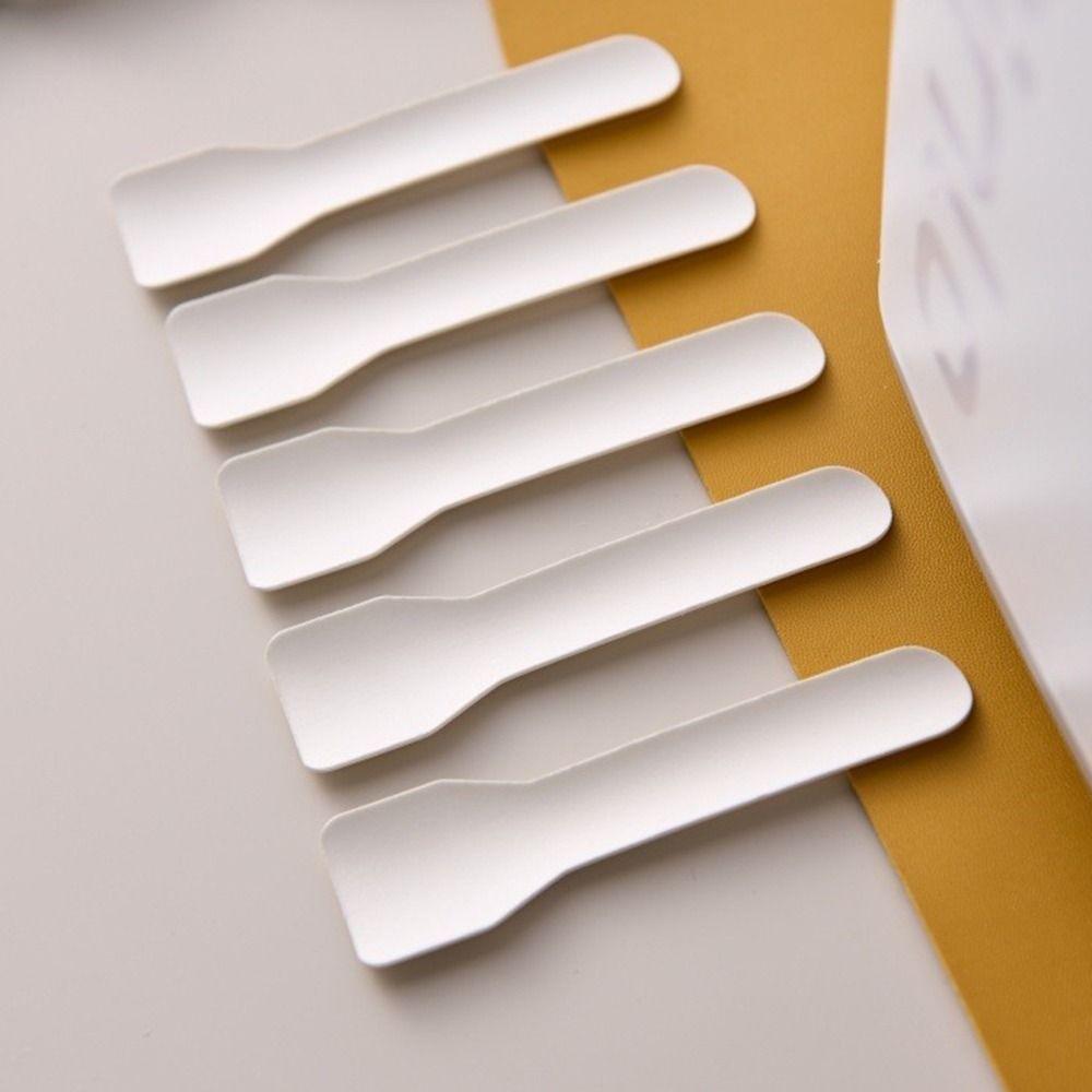 100Pcs Individual Packing Disposable Spoon Fork Eco-Friendly Dessert Cake Scoop Household