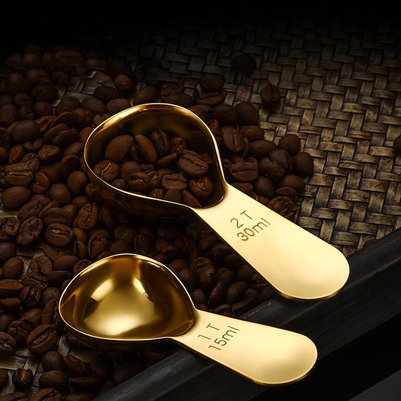 Stainless Steel Coffee Spoon And Measuring Spoon Coffee Utensil With Graduated Measuring Spoon Precise Ergonomic Spoon