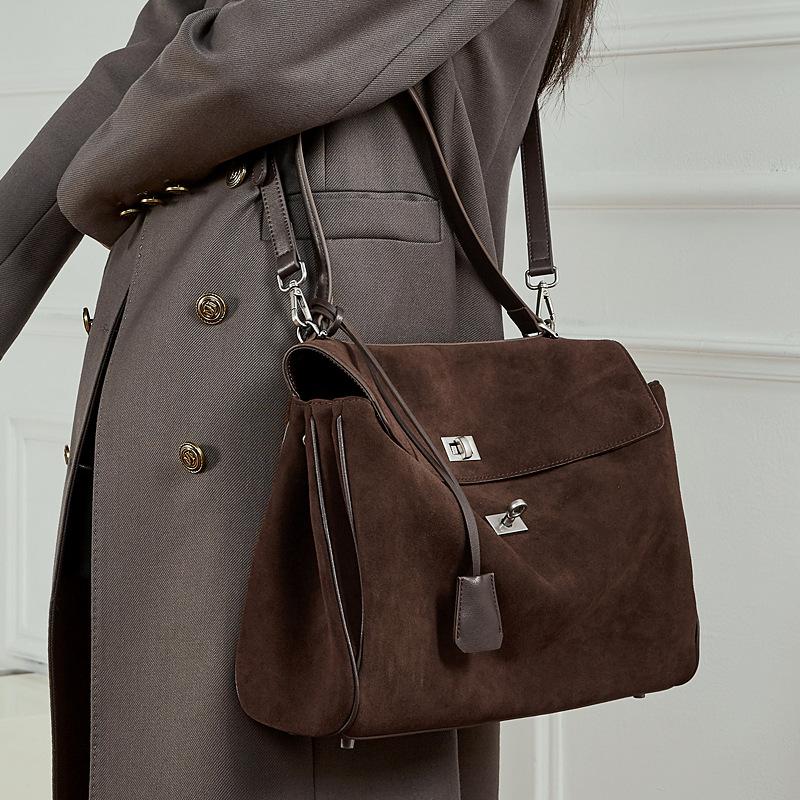 Женская сумка-тоут Rodeo из натуральной кожи, матовая коровья кожа, ощущение высокого класса, большая вместимость, на плечо, ручная, подмышечная сумка