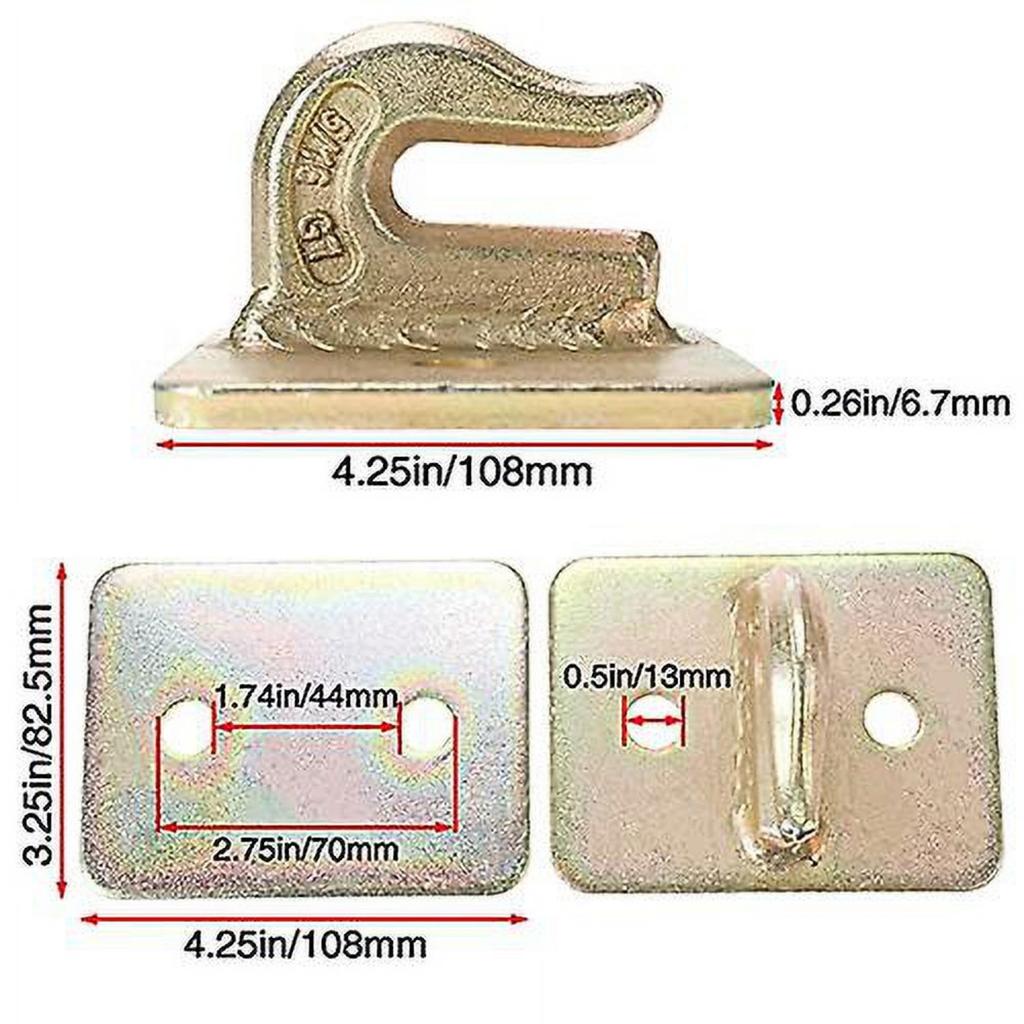2 Pack 516 Tractor Bucket Grab Hook Grade 70 Forged Steel Bolt On Grab Hooks With Backer Plate For Tractor Bucket Rv Utv Truck
