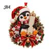 Christmas Money Holder Ornament Cash Gift Ornament, 2D Acrylic Highland Cow/Gingerbread/Bear/Snowman Holder, Holiday Xmas Tree Hanging Decoration for