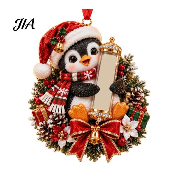 Christmas Money Holder Ornament Cash Gift Ornament, 2D Acrylic Highland Cow/Gingerbread/Bear/Snowman Holder, Holiday Xmas Tree Hanging Decoration for