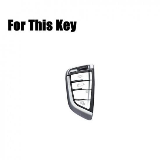 Alloy Silicone Car Key Case Cover For BMW X1 X2 X3 X4 X5  X6 X7 1 2 3 4 5 6