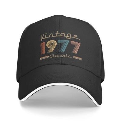 Новая классическая винтажная бейсболка унисекс для взрослых 1977 года Ritro 45rd, регулируемая праздничный подарок, шляпа унисекс, женская солнцезащитная кепка