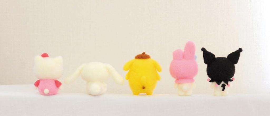 Hamanaka Wool Felting Needle Felted Sanrio Hello Kit, Characters, Kitty, H468-000-110