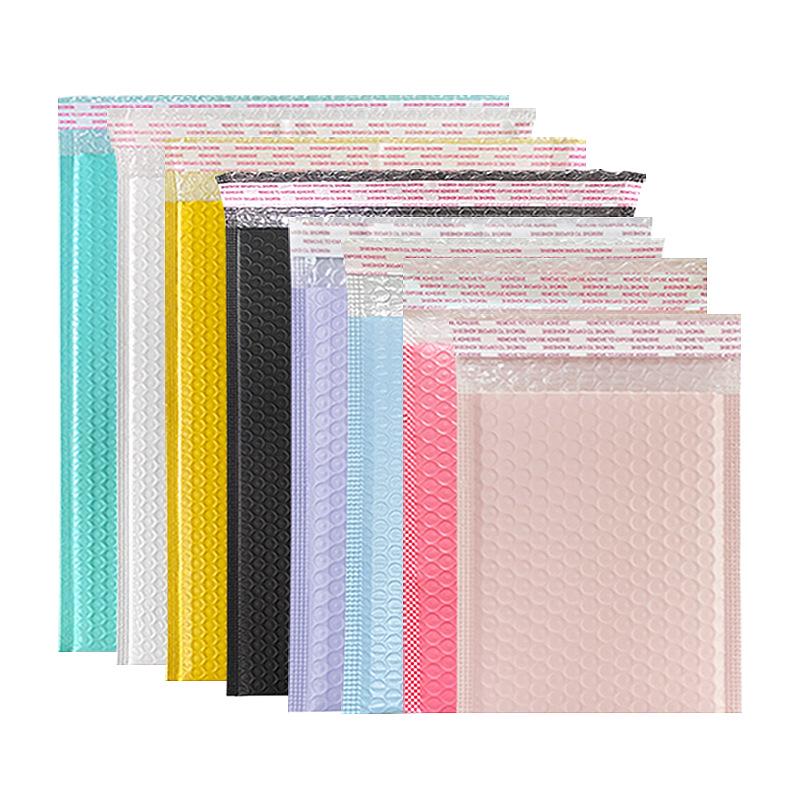 Matte Pink Co-Extruded Self-Adhesive Bubble Mailer with Black Foam Interior