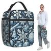 Christmas.blue And White Insulated Lunch Bag for Kids School Cooler Thermal Food Box Tote Leakproof Lunch Boxes Container