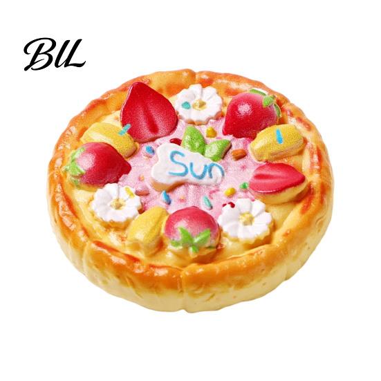Synthetic Resin Decorations 2Pcs Mini Pizza Ornaments, Realistic Miniatures, Tiny Photography Props for Crafts Food Ornaments DIY Craft Project, Doll