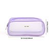 Transparent Visible Mesh Pencil Bag Portable Large-Capacity Unisex Stationery Storage Box High-looking Simple Student Pen Bo