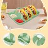 Silicone Taco Holder Platter Fit Dishwasher with Dividers Handles Tray Rack Dish for