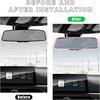 Car Rear View Mirror Protector Frame, Silicone Auto Rearview Edge Protection Cover Compatible with Model 3 Model Y, Interior Rear View Trim Frame