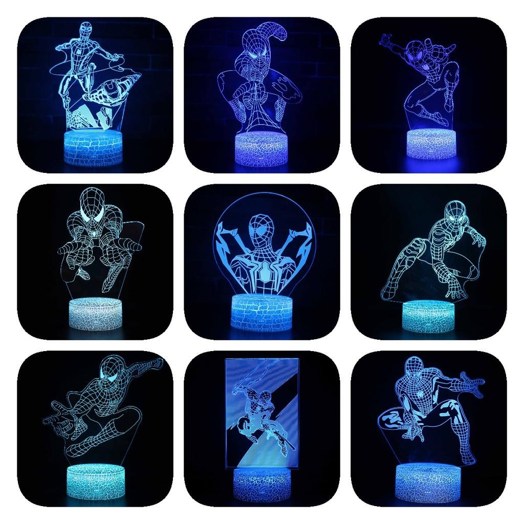 Spider-man 3d Led Night Light Modern Home Bedroom Decoration With Remote Control