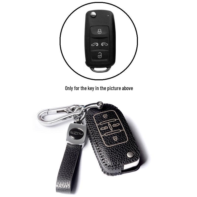 Volkswagen Key Protection Cover: Fits 21 Models, Including New Passat, Magotan, 330GTE, and B8B7 - Genuine Leather