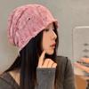 Пустошь ветер постепенное изменение вязание отверстия ворс шапка женская весна и лето улица ретро ленивый ветер тай-дай универсальный послеродовой холодный шапка