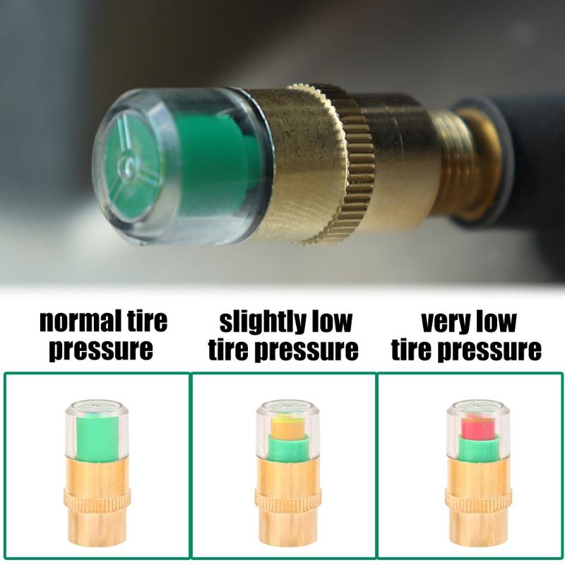 Car Tire Pressure Monitor Sensors Tire Air Alert Cap Cars Trucks Air Pressure Gauge Alert Monitoring Tire Valve Accessories