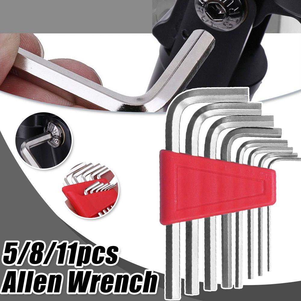 5/8/11 PCS High Quality Easy To Carry Short Arm Tool L Wrench Inch Wrench Metric Wrench Allen Wrench