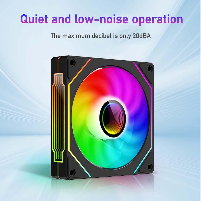5 Computer Case Fans 120mm ARGB 12V 4Pin PWM Cooling Fan 5V 3PIN Infinite Mirror Light Effect CPU Cooling Fan