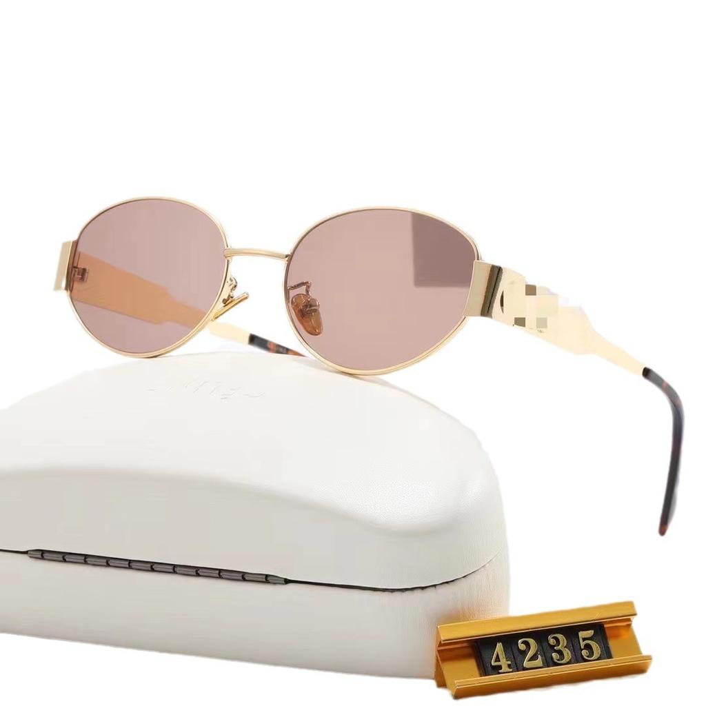 Солнцезащитные очки женские модные металлические солнцезащитные очки в иностранном стиле мужские очки кошачьи глаза овальные широкополые ноги с очками