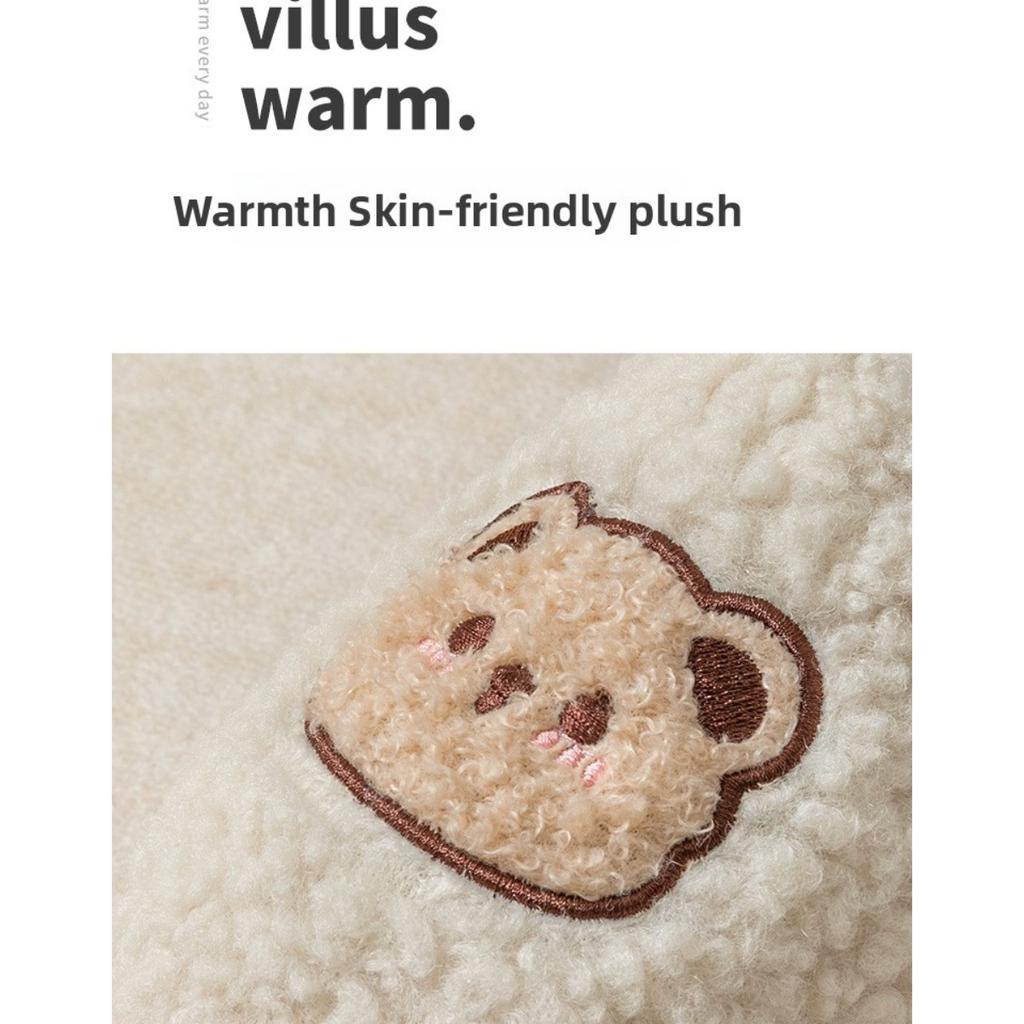 Cotton Slippers for Men In Winter, Cute Indoor Fur Shoes, Warm and Non Slip, Household Velvet Slippers for Women