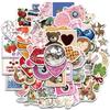50PCS Aesthetic Pinterest Sticker Decoration Fashion Harajuku Laptop Luggage Creative Wall Bar Decor Streetwear Creative Sticker