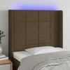 VidaXL LED Headboard Bedroom Furniture Single Bed Accessory Headboard Bed Frame Interior Dark Brown 3124033