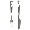 OUTDOOR Titanium Cutlery Set with Knife with with Storage Bag A.S.F. (Fork Hook, Hook)
