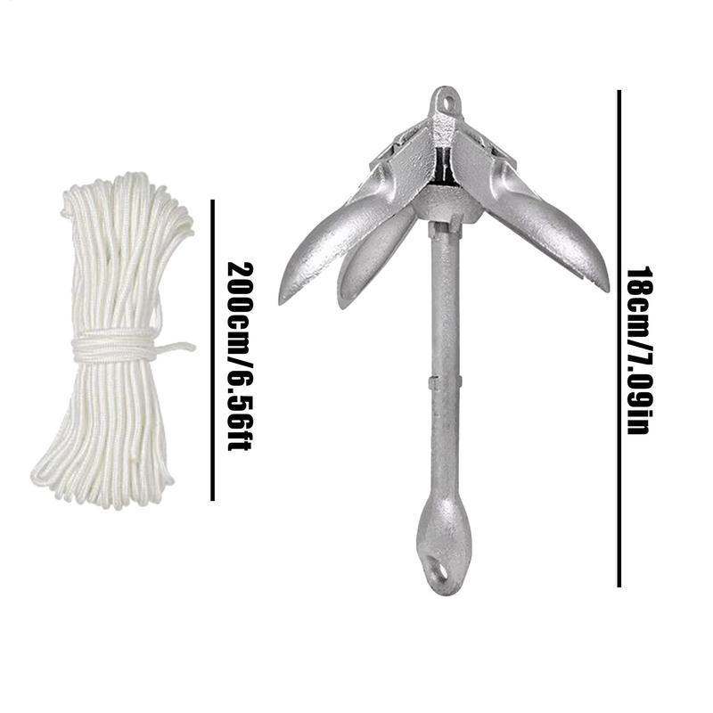 Якорная система для каяка Компактная якорная система для каяка Прочная Вытягиваемая Быстросъемные аксессуары для лодки Для рыбалки и каякинга