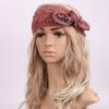 Богемская Зимняя Теплая Женская Девичья Повязка на Голову с Бантом Ушки Кролика Повязка-Тюрбан Вязаная Крючком Повязка на Волосы