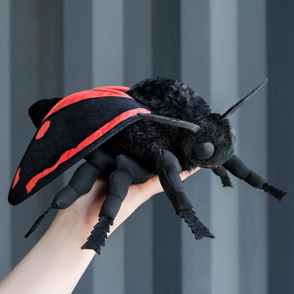Cinnabar Moths are Moth Silkworm Insect Bug Realistic Plush Toy Mini Stuffed Animal Toy Cute Kids Gift Ornament Decor rare, 25cm…