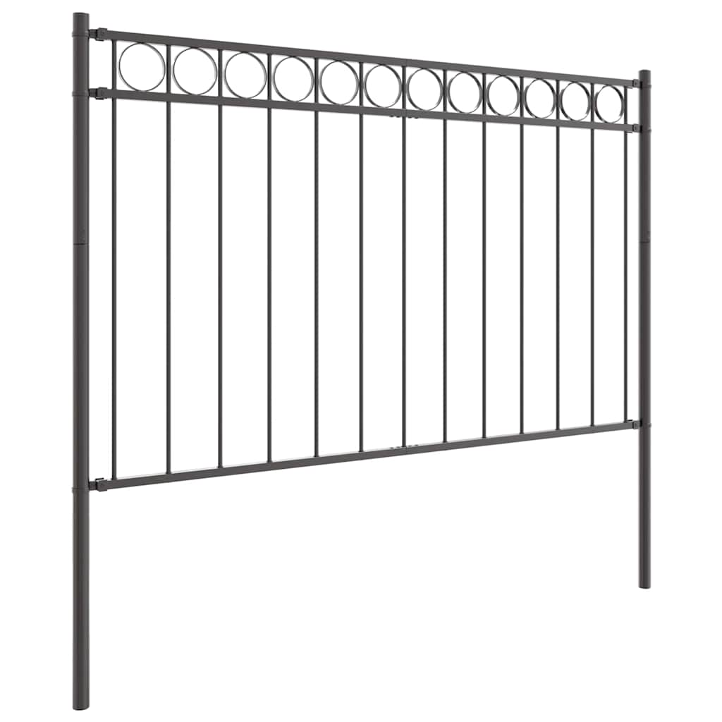 ASSEN Fence Panel Gray 170 x 130 cm Steel
