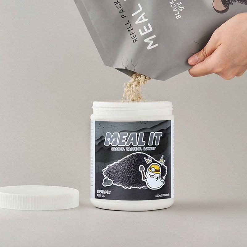 Meal It meal replacement protein shake black sesame flavor refill pack, 500g, 2 packs