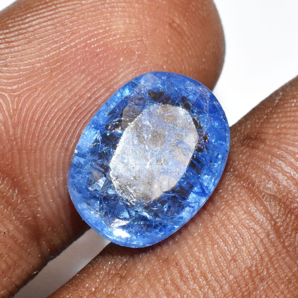 Natural Blue Tanzanite Loose Gemstone 7.55 ct Oval Shape for Jewelry Making and Gem Collections