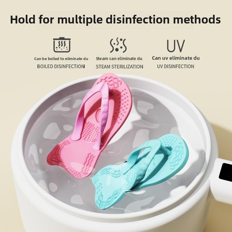 Собачьи силиконовые прорезыватели в форме шлепанца для маленьких и средних собак, текстурированная силиконовая игрушка, чистит коренные зубы