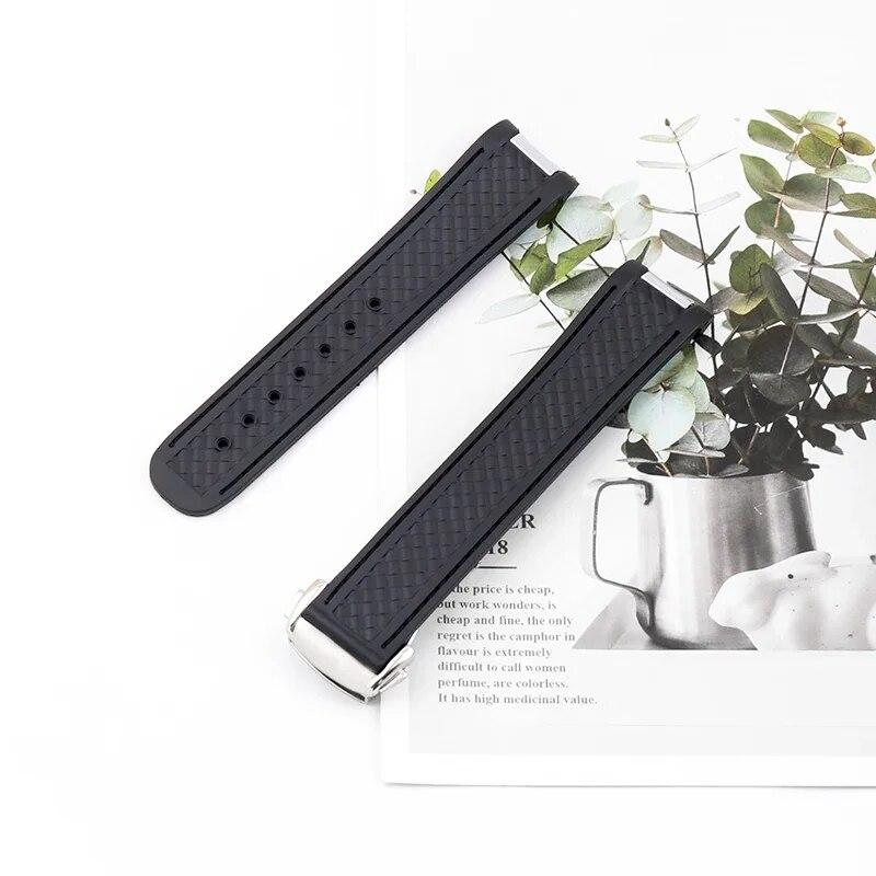 Silicone Strap for Omega Seahorse AT150 Rubber Strap Hornet Golf Men's and Women's Strap Watch Accessories