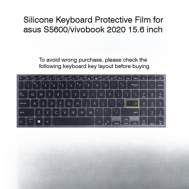 Силиконовая защитная пленка для клавиатуры для  asus S5600/vivobook 2020 15,6 дюйма Чехол для клавиатуры для  asus S5600/vivobook 2020 15,6 дюйма