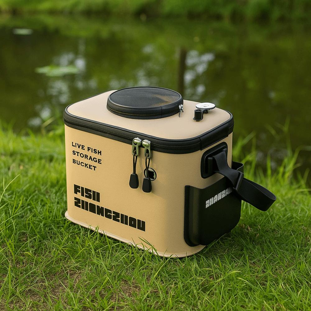 Thickened Live Fish Bucket Foldable Live Fish Box Fishing Accessories Fishing Barrel Camp Fishing